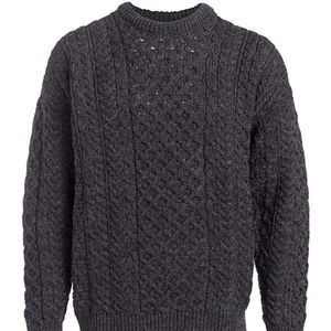 NWT Boyne Valley Mens Fisherman Wool Sweater
